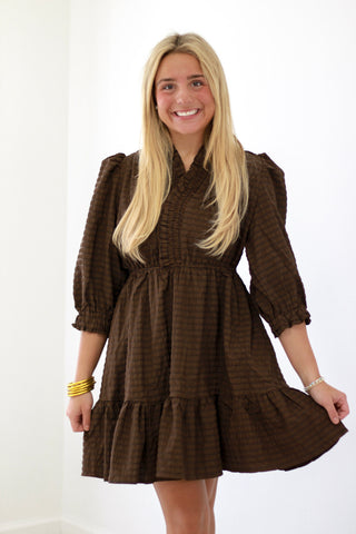 Autumn Grace Dress in Brown