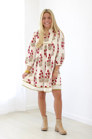 Calling Autumn Floral Dress