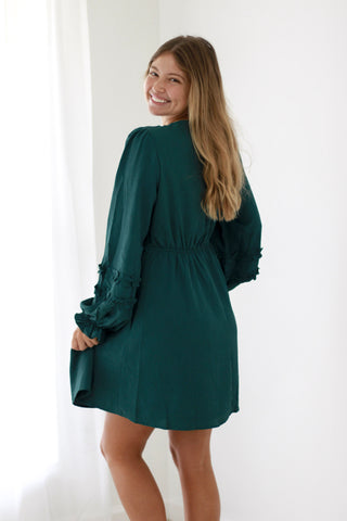 Sing Your Praises Deep Green Dress