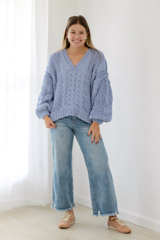 Getting Cozy Sweater in Blue