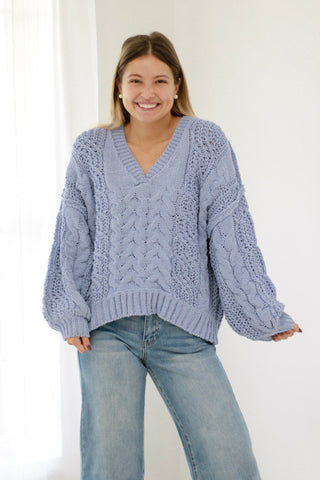 Getting Cozy Sweater in Blue