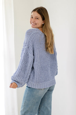 Getting Cozy Sweater in Blue