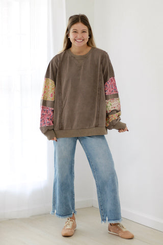 Hold My Hand Floral Pullover