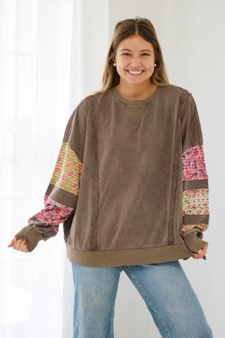 Hold My Hand Floral Pullover