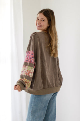Hold My Hand Floral Pullover