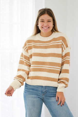 Keep Them Restless Striped Sweater
