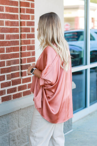 Living in This Blouse in Burnt Orange