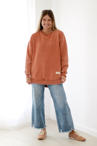 This is the One Comfy Pullover in Yam