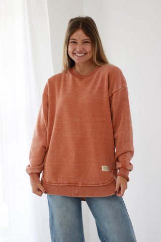 This is the One Comfy Pullover in Yam