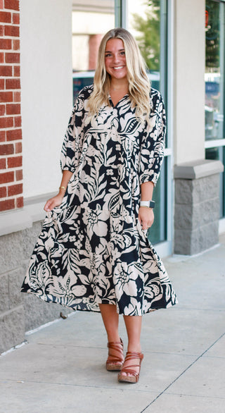 For the Love of it All Print Dress