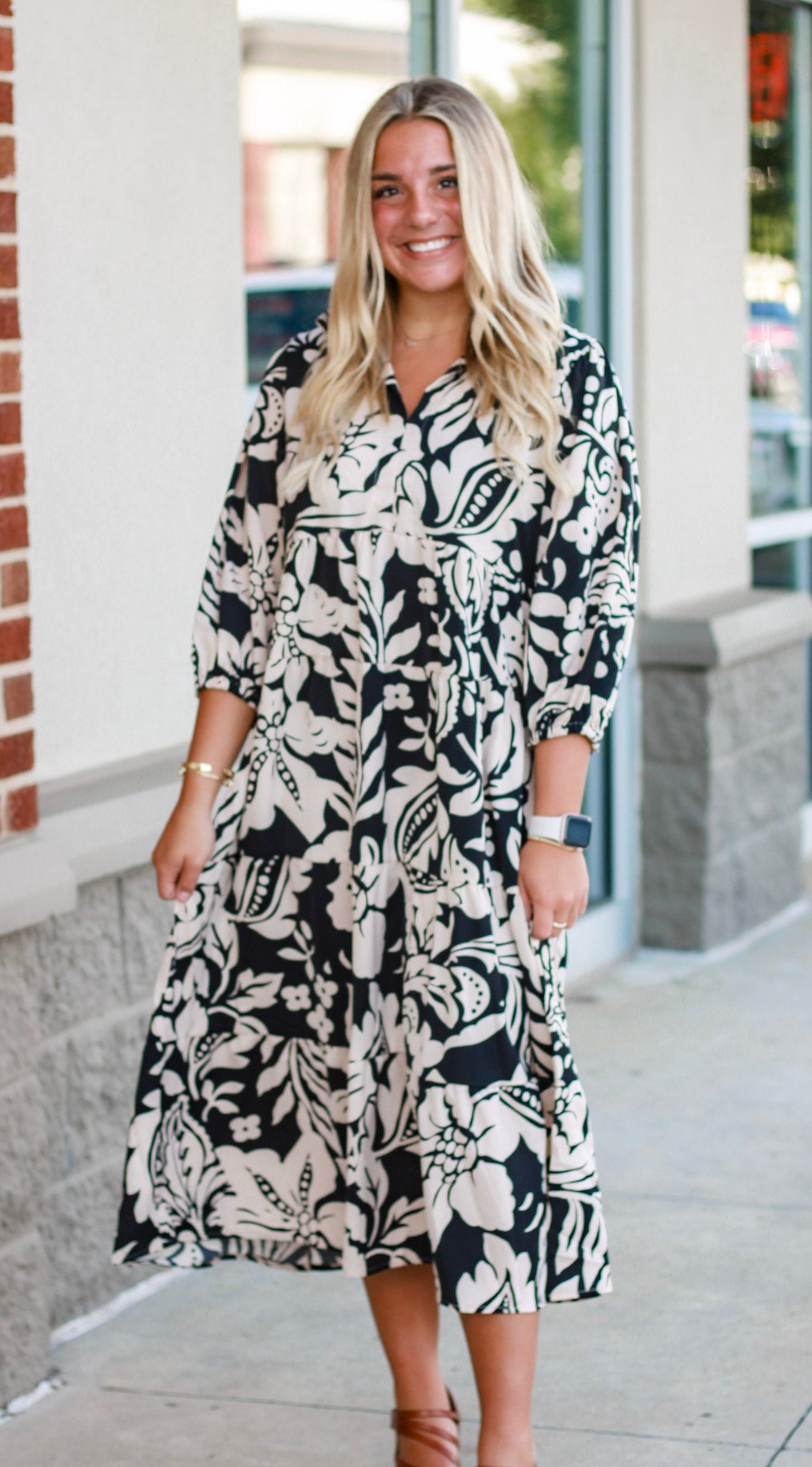 For the Love of it All Print Dress