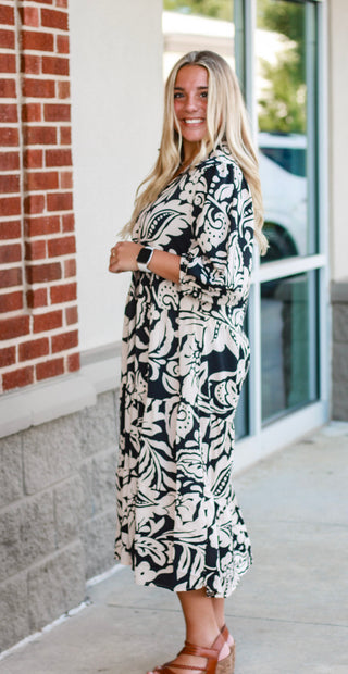 For the Love of it All Print Dress