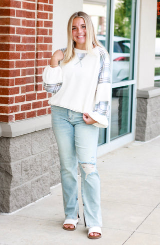 Patched In Relaxed Knit Top