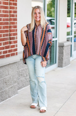 Believe in Love Fun Print Blouse