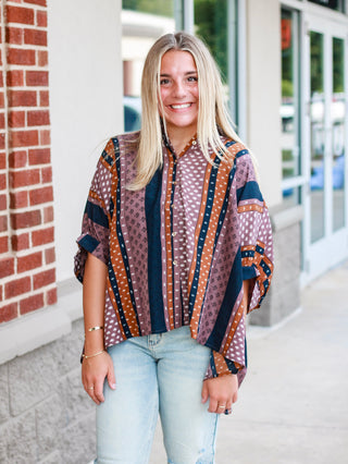 Believe in Love Fun Print Blouse