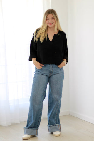 Let It Be Sweater in Black