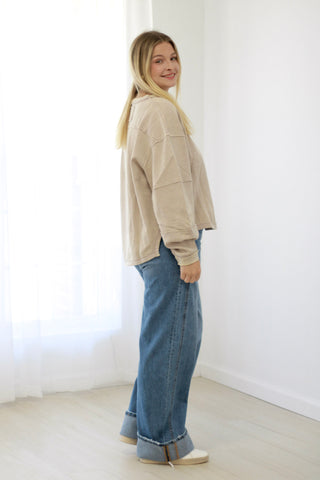 Cooler Than You Pullover in Ash Mocha