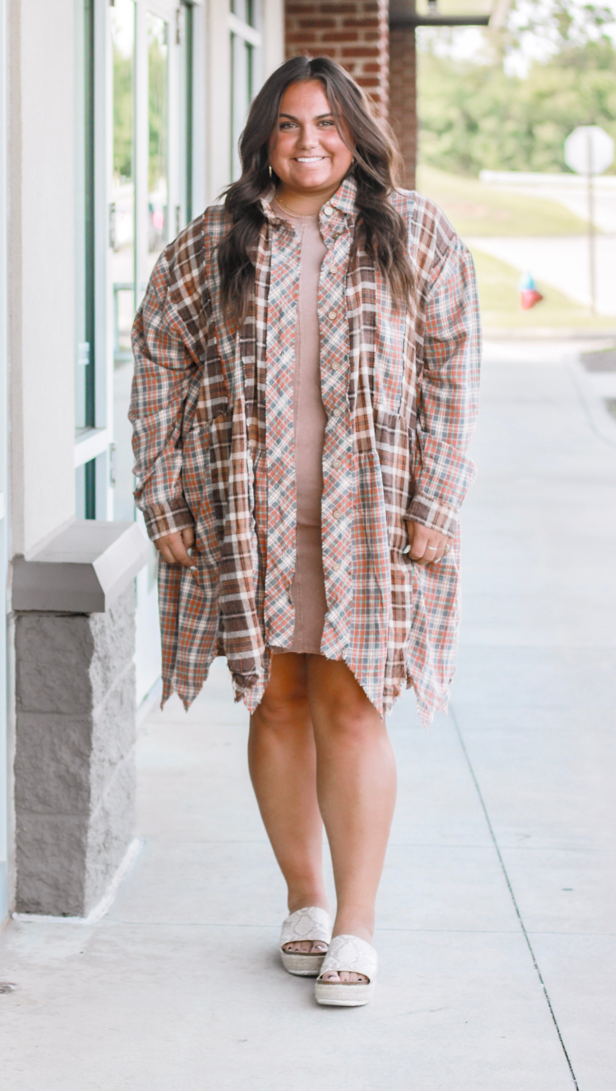 Mixing Things Up Oversized Plaid Buttondown