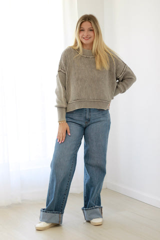 Wound Tight Oversized Sweater in Mocha