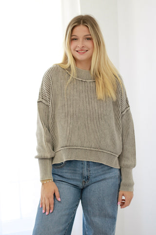 Wound Tight Oversized Sweater in Mocha
