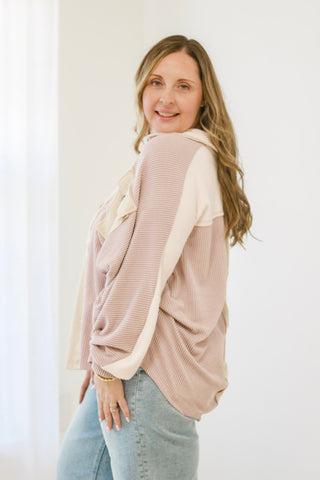 Never Leaving You Ribbed Colorblock Top by Bucketlist