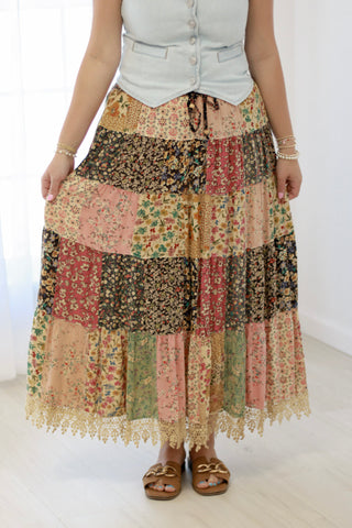 Mixed Emotions Floral Skirt