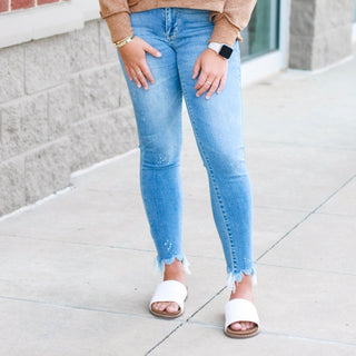 This Is the One Bleach Splash Judy Blue Skinny Jeans