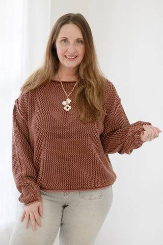 Before You Know It Waffle Knit Sweater