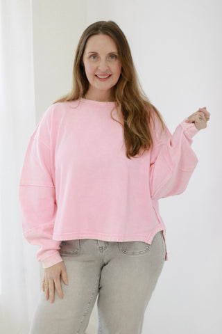 Cooler Than You Pullover in Dark Pink