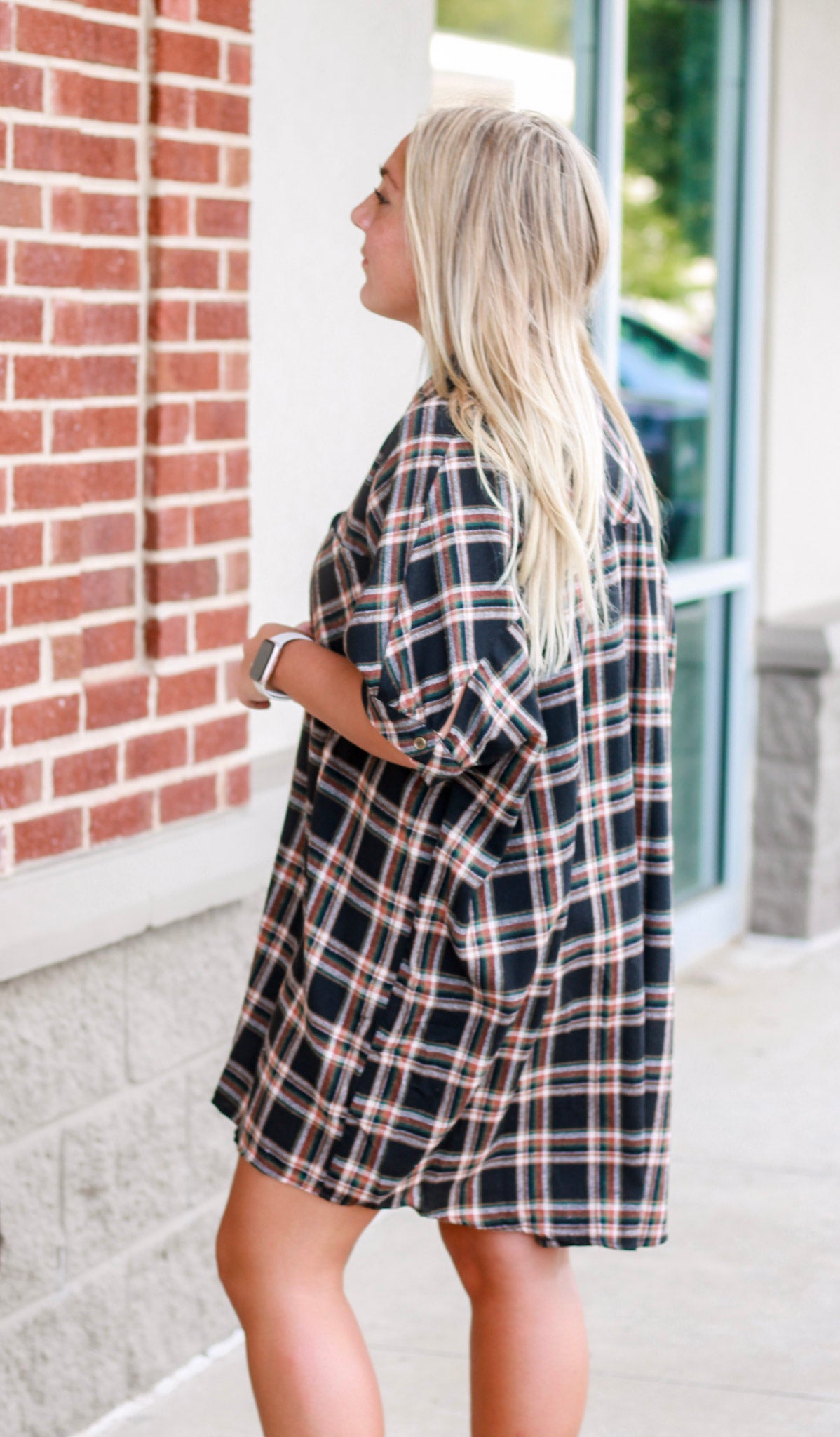 Ready for Change Black Flannel Dress