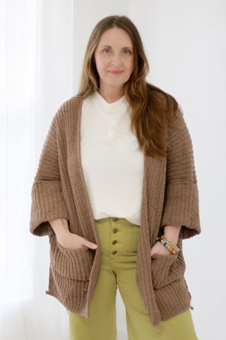 You're the One That I Want Cardigan in Chocolate
