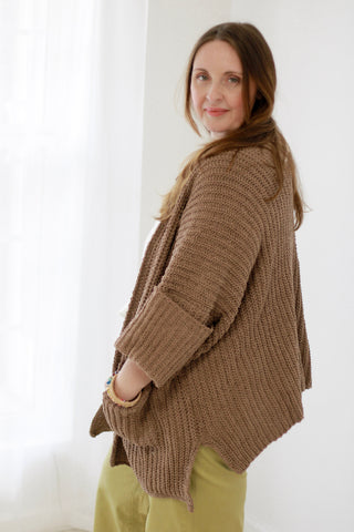 You're the One That I Want Cardigan in Chocolate
