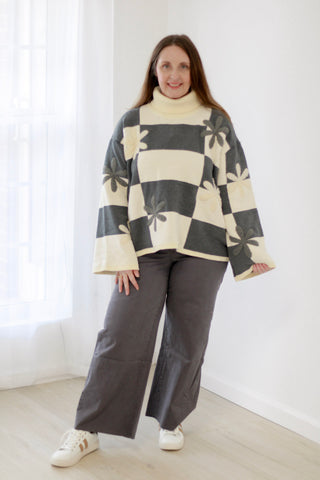 Downtown Vibes Wide Leg Pants in Ash Grey