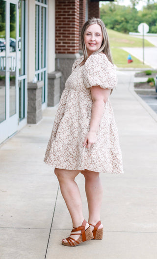 Too Cute Puff Sleeve Dress
