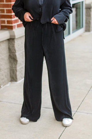 From This Moment Crinkle Bottoms in Black