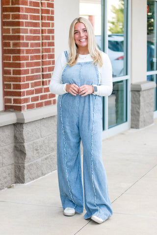 Have It Your Way Acid Wash Jumpsuit