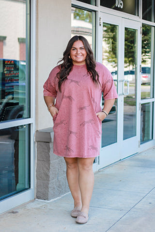 Because Life is Fun Rust Cheetah Dress