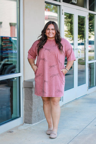 Because Life is Fun Rust Cheetah Dress
