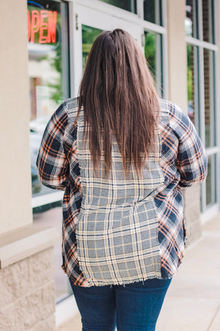 Hayride Kinda Happy Flannel Top
