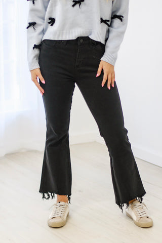Our Favorite Flare Black Mica Jeans