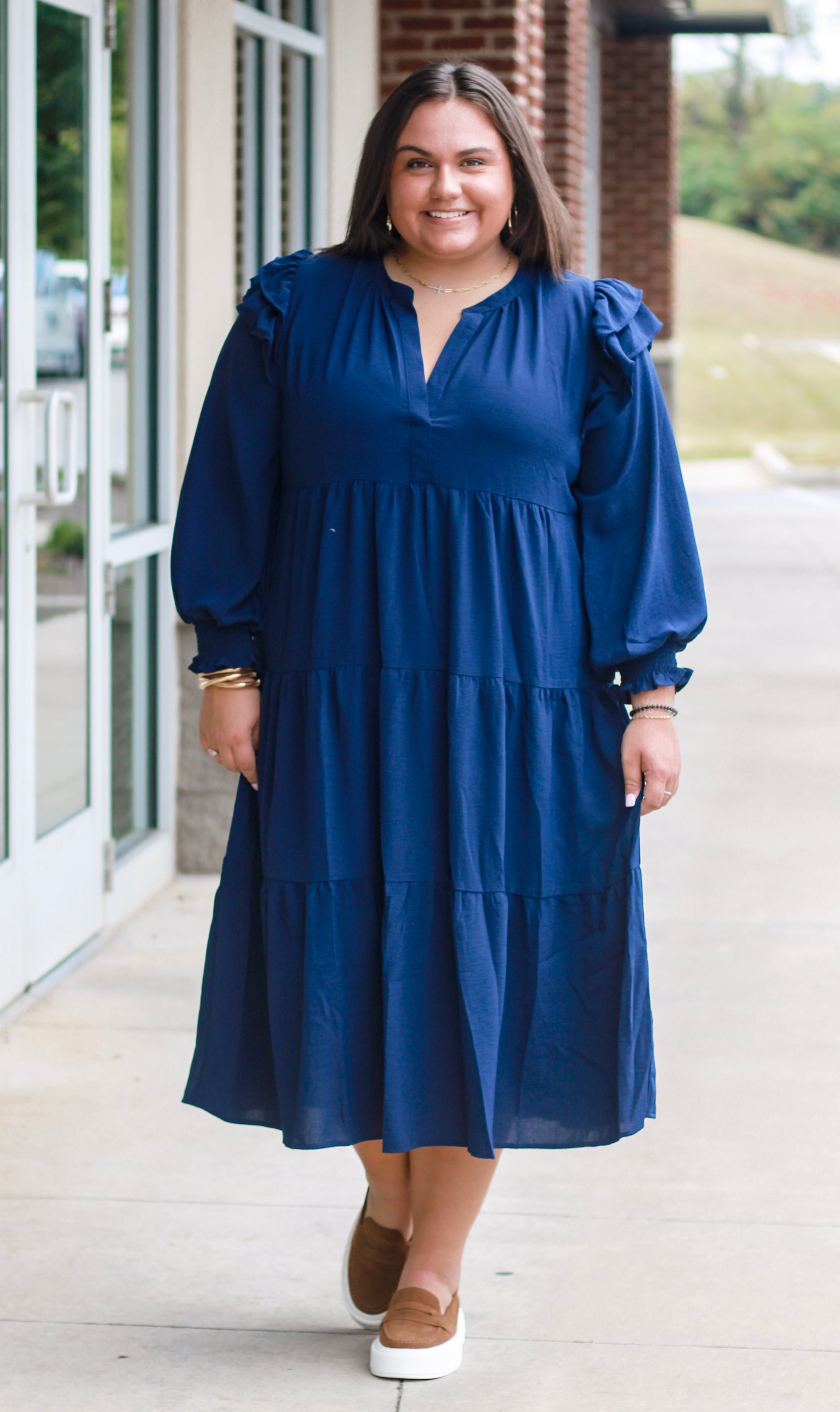 Come Sunday Maxi Dress in Navy
