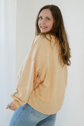 Don't Go Crazy Terry Pullover in Desert Dust