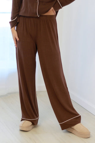 Counting Sheep PJ Set in Brown