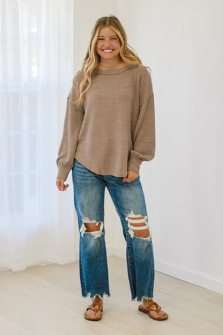 The Future of Fall Ribbed Top in Mocha