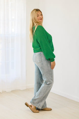 Ease My Mind Green Sweater