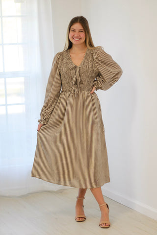 Quiet Sophistication Striped Dress