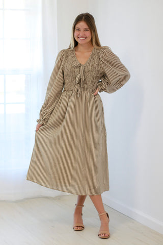 Quiet Sophistication Striped Dress