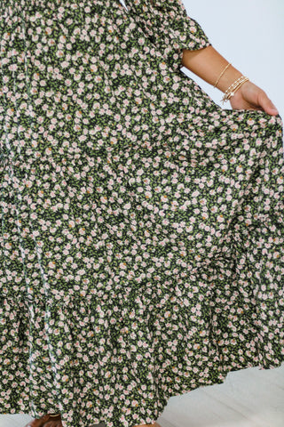 Garden Soiree Floral Midi Dress