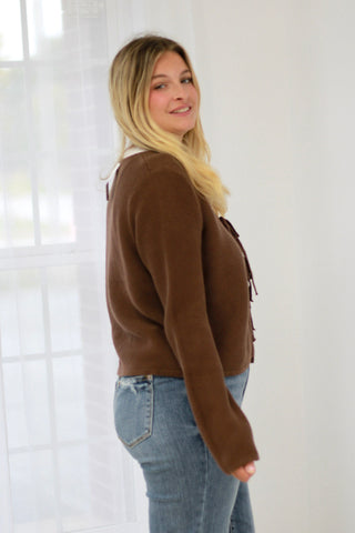Love Without Limits Cardigan in Brown
