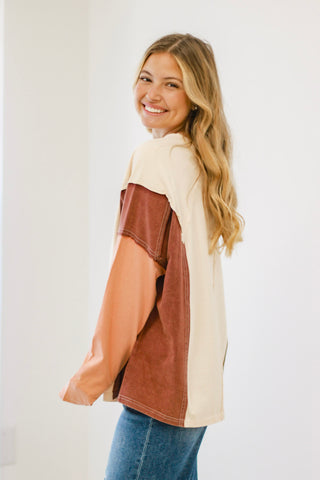 Keeping Secrets Colorblock Pullover